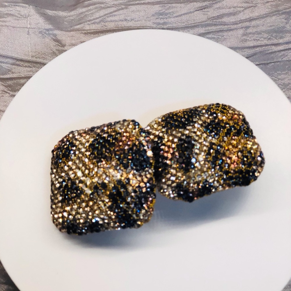 Leopard Print Bling Gold and Black Jewelry Set - Picture 9 of 14